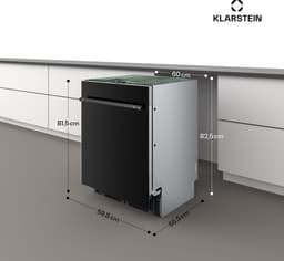 Klarstein Vaatwasser Luxara inbouw – geïntegreerde vaatwasser voor 14 couverts, met 8 programma's, AquaStop protectie, eco wasprogramma en gering waterverbruik,6L - voor Keuken - Snelprogramma - glas - Dishwasher - Afwasmachine — thumbnail 6