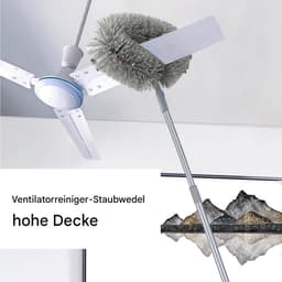 Ventilator Duster - Reinigingsgereedschap - Stof Verwijderen - Uitschuifbare Stang - 44 x 23 cm - Grijs — thumbnail 5