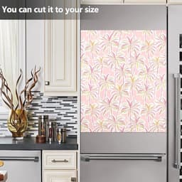 Vaatwasserhoes Magneet - Keuken Decoratie - Keuken Opfrissen - Dubbele Functie - 58 x 66 cm - Tropisch Roze — thumbnail 5