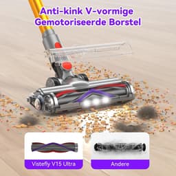 Draadloze Steelstofzuiger - Krachtige Zuiger - Huis Schoonmaken - Automatische Zuigkrachtregeling - 1.8L Container - Goud — thumbnail 3