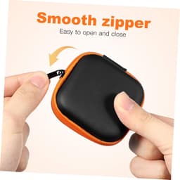 Oortjes opberg hoesje - Case - Etui - Organizer - Voor oordopjes en laadkabels - USB - Oranje — thumbnail 3