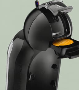 KRUPS NESCAFÉ Dolce Gusto MiniMe KP120810 - Koffiecupmachine - Antraciet / zwart + 2 grijsgestreepte mokken met oor + witte tegel "Jij bent goud" + tegelhouder — thumbnail 5