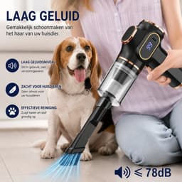 Rolu Auto Stofzuiger – Auto Stofzuiger Draadloos – Kruimeldief – 30 × 30 × 7,5 CM - 50W – HEPA Filter – 0.5 KG Stofreservoir — thumbnail 3