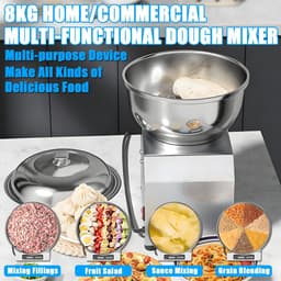 Deegkneder - Broodmixer - Deeg Bereiden - Dubbele Rotatie - 8kg Capaciteit - Zilver — thumbnail 3