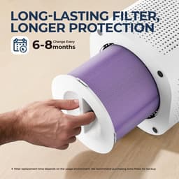 NordHaus Luchtreiniger - HEPA Air Purifier - H13 True HEPA Filter - Fluisterstil 25 dB - Voor Ruimtes tot 60 m² - Wit — thumbnail 4