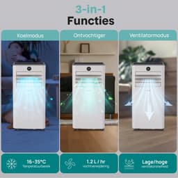 SereneLife Mobiele Airco 9000 BTU - Airconditioner met Afvoerslang en Raamafdichtingskit - 3-in-1 Airconditioning voor Ruimtes tot 31 m² — thumbnail 7