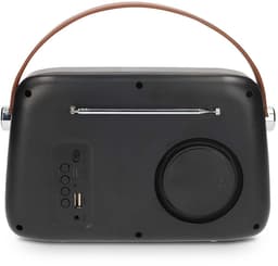 Nedis Draagbare Retro Radio - Bluetooth / FM - Subwoofer - Analoog - Zwart — thumbnail 3