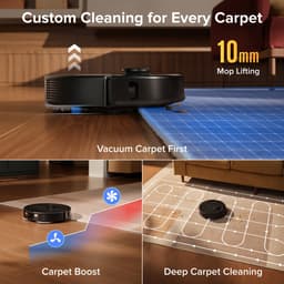 Roborock Qrevo S Pro-Robotstofzuiger-Alles-in-één multifunctioneel dockingstation-18500 Pa zuigkracht-Antiklitsysteem-Reactive Tech Obstakelvermijding-Intensieve tapijtreiniging 10 mm Dweilverhoging-Twee roterende dweilpads-Roborock app controle — thumbnail 2