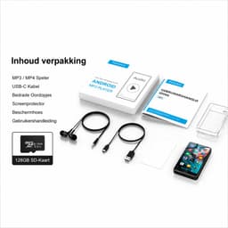 144 GB MP3-speler met wifi bluetooth, 4,02 inch IPS touch-scherm, muziekspeler voor kinderen, Android MP4-speler met Spotify, Audible, Amazon Music, Deezer, Play Store (zwart) — thumbnail 5