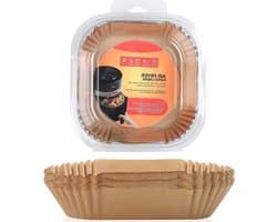 Bakingpapier voor Airfryer, 100 vellen, anti-aanbak, waterdicht en vetvrij, ideaal voor frituurpan, oven en magnetron
