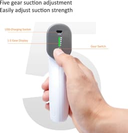 Elektrisch Cupping Gun met Vacuüm Massage - Lymfedrainage Functie - Draadloos USB Oplaadbaar - 5 Instelbare Zuigniveaus - Ideaal voor Spierherstel, Diepe Weefselmassage en Ontspanning - Inclusief Verlengbuis en Gebruiksvriendelijk Design - Wit — thumbnail 2