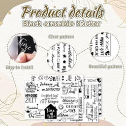 Set van 8 rub-on stickers met spreuken op transferfolie voor het decoreren van kaarsen en meubels, ideaal als creatieve vakantiegeschenken — thumbnail 4