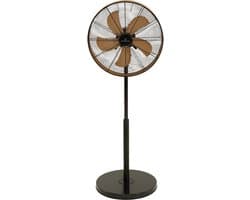 A-Flow Premium Woodlook Ventilator staand - LET OP: 2EKANSARTIKEL - Statiefventilator - Ventilator Houtlook - Kantelbaar en uitschuifbaar 3 Windsnelheden - Zelfdraaiend — afbeelding 1