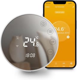 Maximale zoekdekking Slimme WiFi Thermostaat Touchscreen – Tuya Kamerthermostaat voor Gasboiler & Vloerverwarming — thumbnail 1
