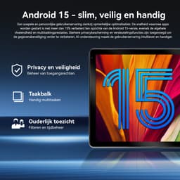 10.1 inch Kindertablet - Android 15 tablet - 24(4+20)GB RAM/128GB ROM - Wifi 6 - Met Toetsenbord, Muis, Oordopjes & Bescherming – Perfect Voor School & Thuiswerken & Reizen - Zwart — thumbnail 5