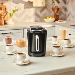 Karaca Hatır Neo Turkse Koffiemachine met Melk – Porselein Wit – Automatisch – 1-5 Kopjes – Elektrische Cezve – Kozde Functie – Overkookbeveiliging — thumbnail 3