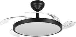 Plafondventilator met Lamp - Kingtron Zenin - Aanpasbare Lichtkleur 3000K-4000K-6500K - Afstandsbediening - Dimbaar - Zwart — thumbnail 1