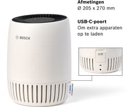 Bosch Air 1000 Luchtreiniger – Verwijdert verontreinigingen, inclusief luchtfilter en stille modus (< 25 dB(A)) – voor oppervlakken tot 23 m² – met automatische modus CADR 100 m³/h — thumbnail 2