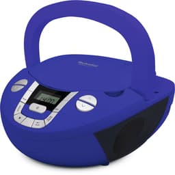 TechniSat VIOLA CD-1 - draagbare stereo cd-speler, boombox met praktische draaggreep (radio voor kinderen, FM-radiotuner, bluetooth-ontvangst, 2 x 1 W RMS-vermogen, net- en batterijvoeding) blauw — thumbnail 2