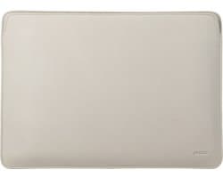 Accezz Leather Laptop Hoes 13 inch - Laptopsleeve - Beige