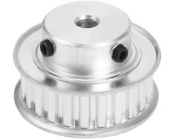 Tandwiel Poelie - Riemwiel Idler Poelie - 3D Printer Onderdeel - Aluminium Constructie - 24 Tanden 6.35mm - Zilver