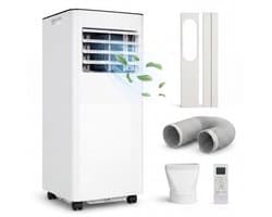 Komodo Mobiele Airco 9000 BTU – 3-in-1 Airconditioner (Koelen, Ventileren & Ontvochtigen) – Met Afvoerslang & Afstandsbediening – Mobiele Airconditioning