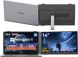 Blackview AceBook 6 Laptop 15,6" Full HD | AMD Ryzen 5 3500U, 16 GB RAM, 256 GB SSD + SCM6 14" Draagbare Monitor FHD+ IPS | Dual-band WiFi, Kantoor & Entertainment Set, Extra Laptopscherm, Grijs — thumbnail 1