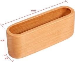 Houten Visitekaart Houder voor Kantoor - Opbergdoos voor Naamkaarten en Bureau Stand — thumbnail 3