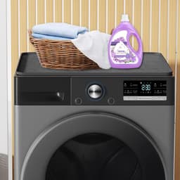 Wasmachine Droger Deksel - Apparaat Beschermhoes - Apparaten Beschermen - Verhoogde Rand - 60 x 60 cm - Zwart — thumbnail 2