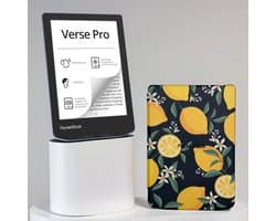 PocketBook Verse Pro Azure e-reader – Inclusief Citroen / Lemon Print Hoesje (shell cover) – Voordeelbundel
