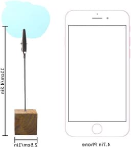8-delige Memo Clip Houder met Houten Basis, Fotohouders met Klemmen, Ideaal voor Foto's en Notities — thumbnail 3