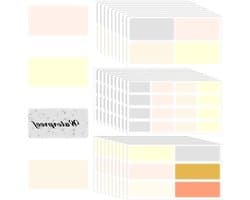 Kleurrijke Blanke Labels - 520 Stuks, Waterdichte Stickers voor Opslagdozen, Flessen en Organisatie, Zelfklevende Rectangles