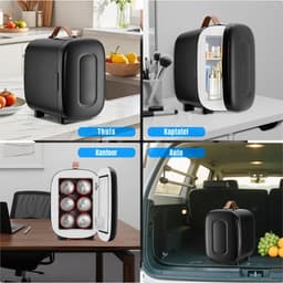DnA® Mini Fridge - Mini koelkast 4L - Skincare & make-up fridge - Mini Koelkasten - Zwart - 16cm x 14cm x 21cm — thumbnail 5