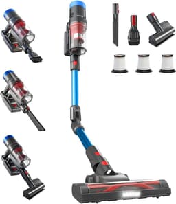 Draadloze Steelstofzuiger - Handstofzuiger Accu - Huis Reinigen - HEPA Filtratie - 60 Minuten Looptijd - Blauw — thumbnail 1