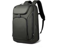 Laptop Rugzak 17.3 inch - Waterafstotende Backpack met USB Poort - Front Loader - Anti-Diefstal - Groen