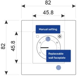 Elektronische thermostaat MST-9 Wit, compatibel met twee maten (46×46 of 56×56 mm), Grand Meyer — thumbnail 2