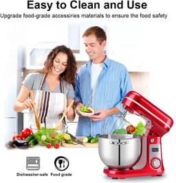 Keukenmachine - Keukenmixer - Foodprocessor - Keukenmachines & Mixers - Kitchenaid Keukenmachine - 6L Roestvrijstalen Kom – 1200W Krachtige Motor – 6 Snelheden – Zilver — thumbnail 5