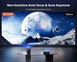 [Netflix & Google TV gecertificeerd] ETOE Seal Pro 1000 ANSI LCD-projector, Native 1080P, Dolby Audio gecertificeerd, Autofocus. Automatische keystone-correctie, 2*10W luidsprekers, ingebouwde Chromecast, Google Assistent, HDMI 2.1 — thumbnail 5