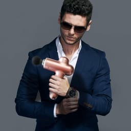 Massage Gun - Spierontspannner - Spierherstel - Stille Borstelmotor - 4 Opzetstukken - Zilver — thumbnail 3