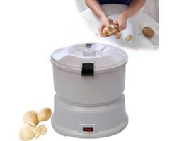 Elektrische Aardappelschilmachine - Automatische Groenteschiller - Snel Schillen - Handsfree Bediening - 1kg Capaciteit - Wit