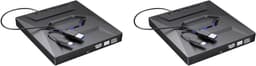 Externe DVD CD Writer - Dvd-station Brander - Bestanden Archiveren - Type C USB 3.0 - 2 Stuks - Zwart — thumbnail 1
