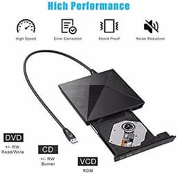 Externe DVD Brander - Optisch Station - Bestanden Opslaan - Plug and Play - Compact Formaat - Zwart — thumbnail 3