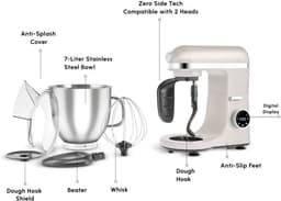 Karaca Mastermaid Chef Ultra Digitale - Keukenmachine – 7L – 2000W – 10 Snelheden – Zero Side Tech – Starlight — thumbnail 4