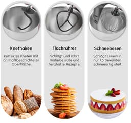 Karaca Mastermaid Chef Ultra - Keukenmachine – 2000W – 7L – Digitaal Display – Galaxy Grey — thumbnail 4