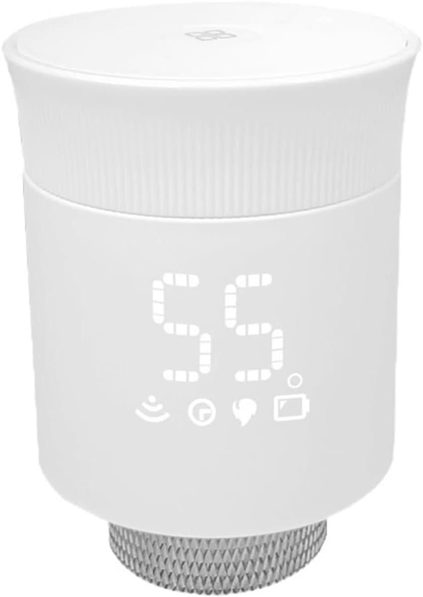 Radiatorkraan Thermostaat - Temperatuurregelaar Verwarming - Energie Besparen - App en Spraakbediening - M30x15mm - Wit — afbeelding 1