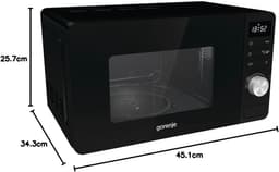 Magnetron Oven - Combimagnetron - Snel Eten Opwarmen - Roestvrij Staal Glas - 20 liter - Zwart — thumbnail 3