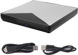 Externe CD/DVD-station - Externe Dvd Drive - Bestanden Overzetten - Aluminium Legering - 23 x 17 x 3 cm - Zilver — thumbnail 5