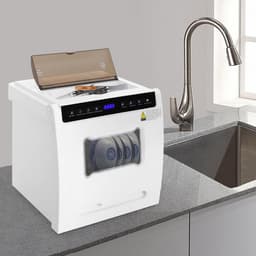 Mini Vaatwasser - Compacte Afwasser - Keuken Gemak - 360 Graden Sproeiarmen - 46 x 41 x 46 cm - Wit — thumbnail 5