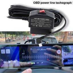 aladdien - Mini USB-voedingsadapter - OBD-voedingskabel - 24 uur bewaking - Zwart - Dashcam voeding - Voor auto-dashcamera — thumbnail 5