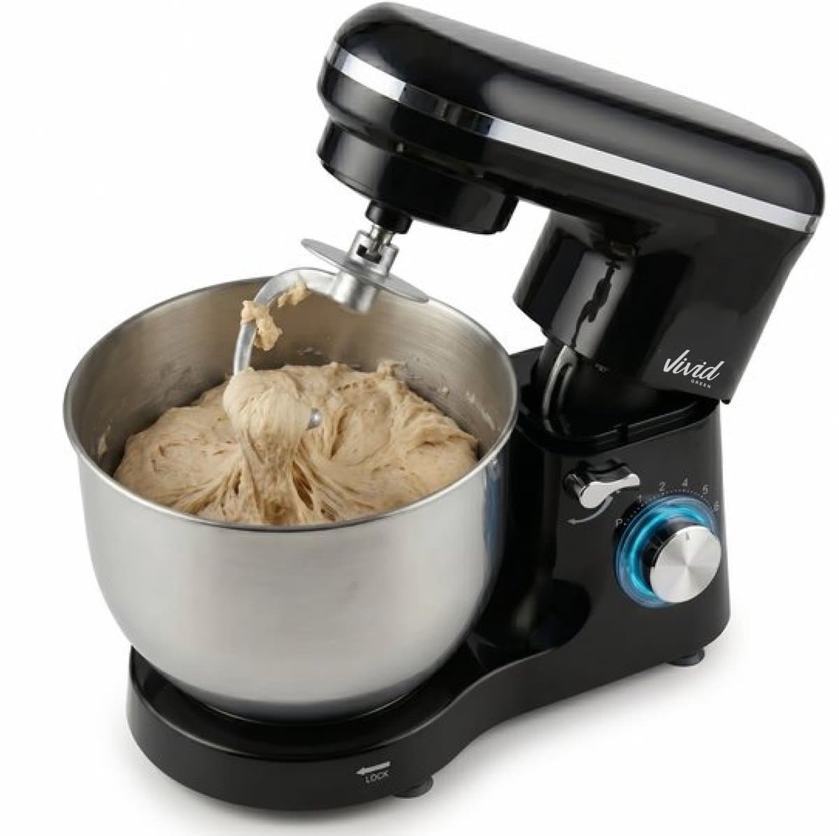 Vivid Green 2000W Keukenrobot - 6.2L - Mixer met Mengkom - Keukenmachine - Keukenmixer - Zwart — afbeelding 1